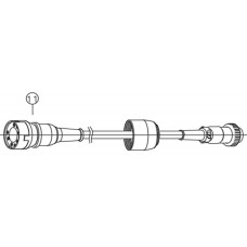 Saeshin Forte100aIII Sparepart - CABLE ONLY - Cord Assembly - 8 Pin Female (New Model) includes GREY Plastic Connector - Part:  F100aIII-6 - 1 pc